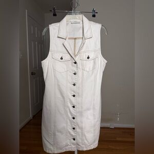 Cotton On Cream denim button up dress